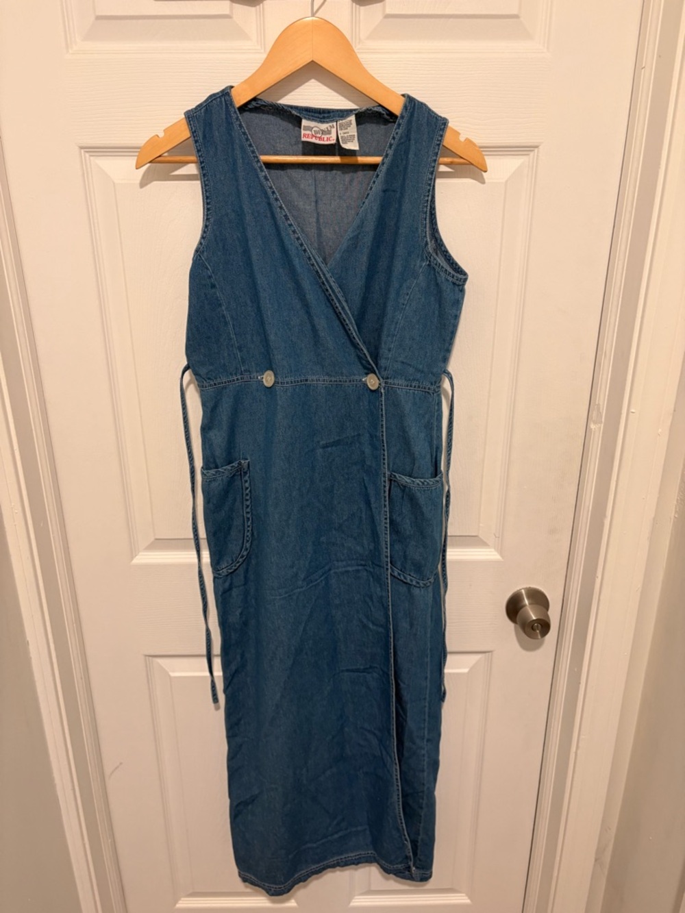Denim Republic Vintage Wrap Maxi Dress